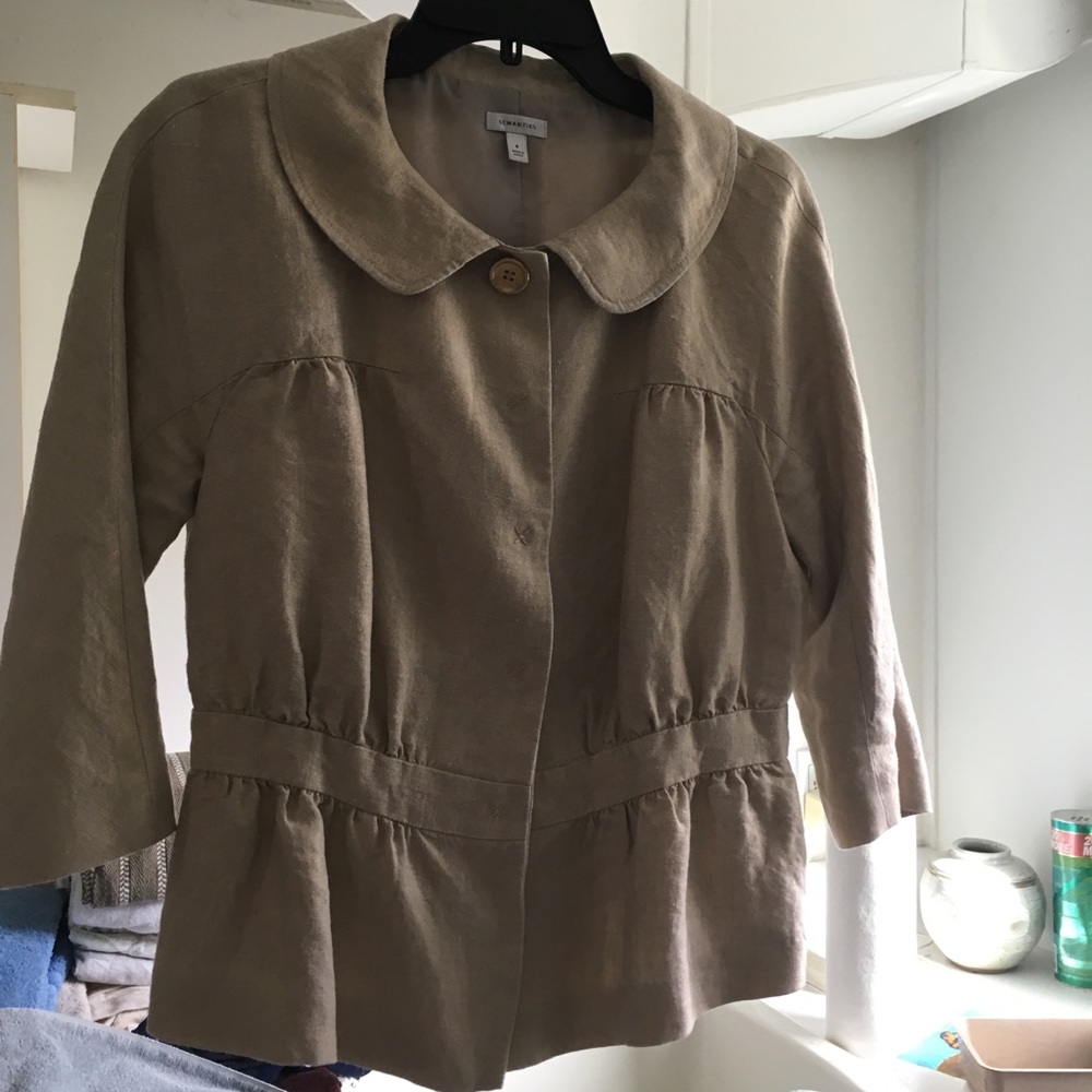 Gold tone linen jacket
